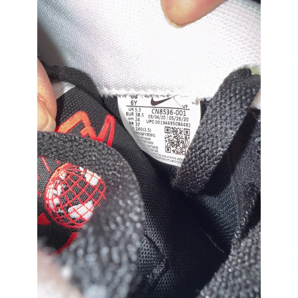 Nike Air Force 1 LV8 Worldwide Kids‎ 6Y Black Crimson CN8536-001 Low Top